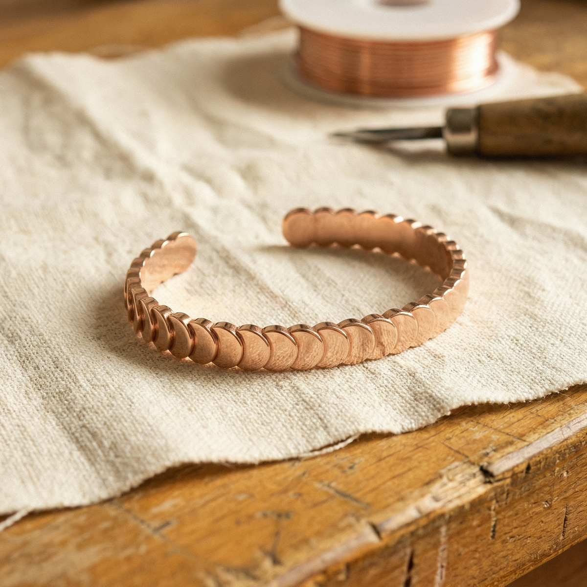 Shingle Copper Bracelet